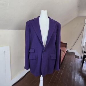 Ralph Lauren  Collection Purple Wool / Cashmere Blend Coat / Blazer Women’s 12